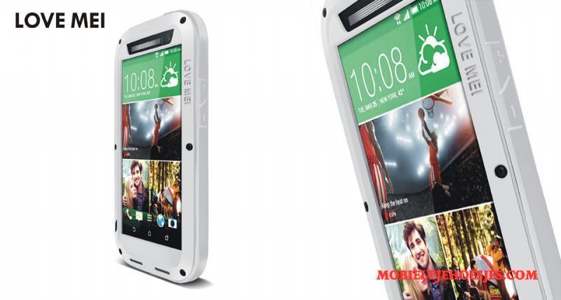 Htc One M8 Hoesje Drie Verdedigingen All Inclusive Anti-fall Hoes Metaal Schrobben Bescherming