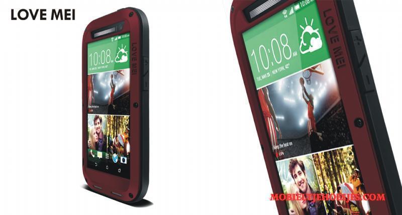 Htc One M8 Hoesje Drie Verdedigingen All Inclusive Anti-fall Hoes Metaal Schrobben Bescherming