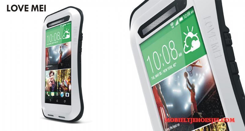 Htc One M8 Hoesje Drie Verdedigingen All Inclusive Anti-fall Hoes Metaal Schrobben Bescherming