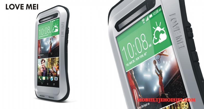 Htc One M8 Hoesje Drie Verdedigingen All Inclusive Anti-fall Hoes Metaal Schrobben Bescherming