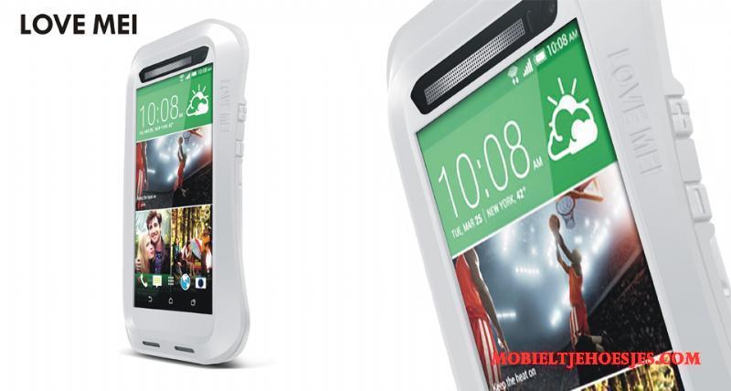 Htc One M8 Hoesje Drie Verdedigingen All Inclusive Anti-fall Hoes Metaal Schrobben Bescherming