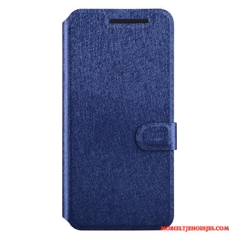 Htc One M9 Leren Etui Hoesje Telefoon Bescherming Mobiele Telefoon Blauw Folio