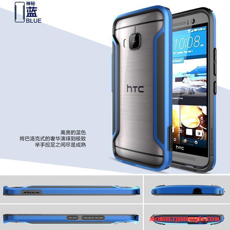 Htc One M9 Mobiele Telefoon Goud Hoesje Telefoon Omlijsting Bescherming Blauw