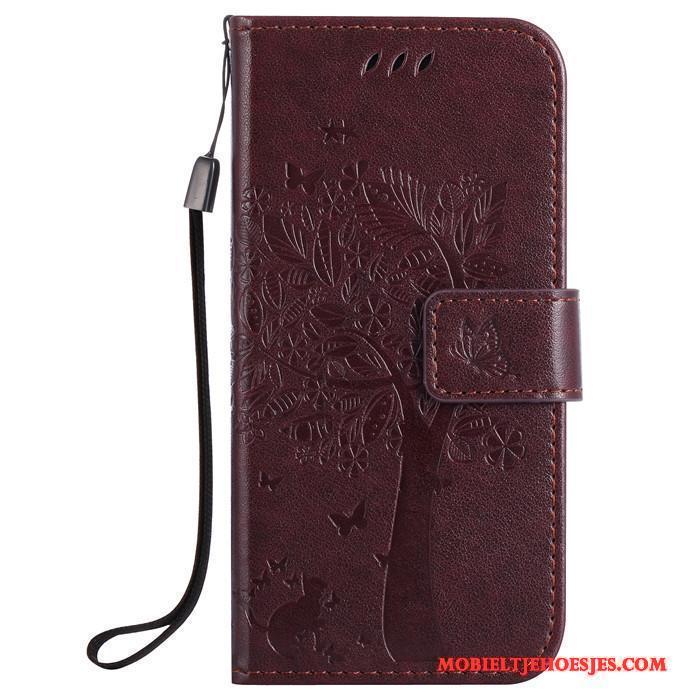 Htc One M9 Rood Hoesje All Inclusive Leren Etui Mobiele Telefoon Anti-fall Siliconen