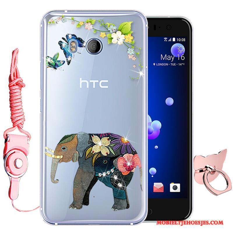 Htc U11 Hoesje Spotprent Bescherming Zacht Siliconen Blauw All Inclusive Hoes