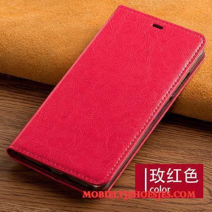 Htc U11 Life Hoesje Telefoon Folio Rood Zacht Bedrijf Anti-fall Bescherming