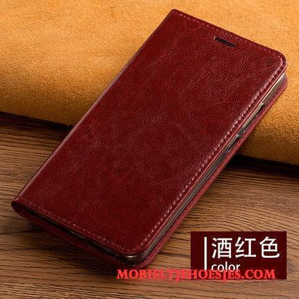 Htc U11 Life Hoesje Telefoon Folio Rood Zacht Bedrijf Anti-fall Bescherming