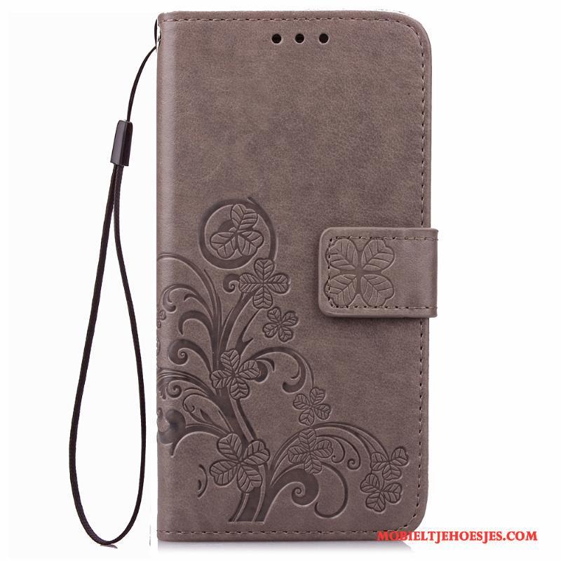 Huawei Ascend G6 Bescherming Leren Etui Hoesje Telefoon Trend Clamshell Anti-fall