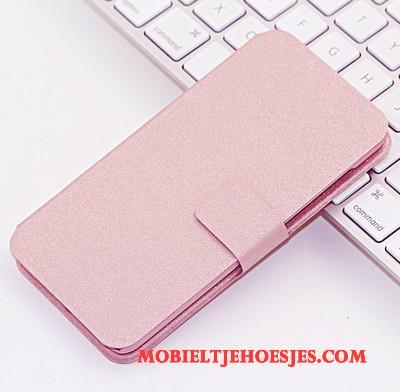 Huawei Ascend G6 Leren Etui Folio Hoes Hoesje Telefoon Roze Bescherming