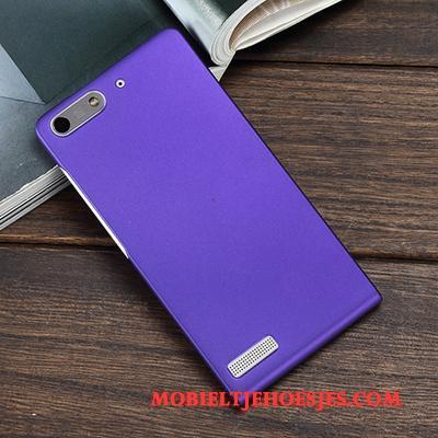 Huawei Ascend G6 Schrobben Hoes Mobiele Telefoon Hoesje Purper Hard Bescherming