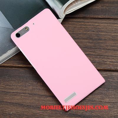 Huawei Ascend G6 Schrobben Hoes Mobiele Telefoon Hoesje Purper Hard Bescherming