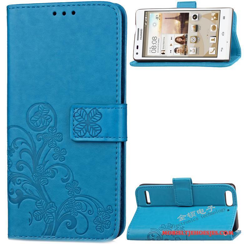 Huawei Ascend G6 Siliconen Hoesje Anti-fall Telefoon Leren Etui Clamshell Bescherming