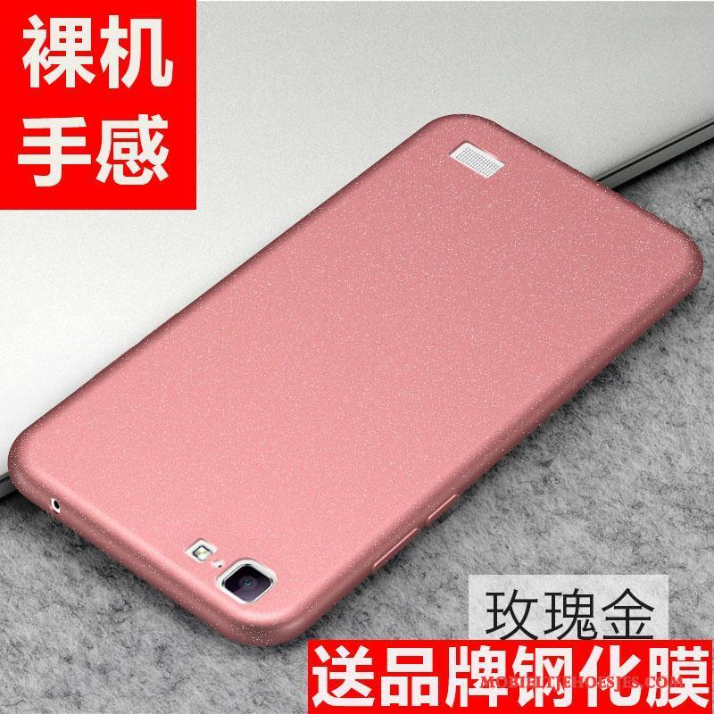 Huawei Ascend G7 Hoes Hoesje Telefoon Roze Siliconen Anti-fall Schrobben Bescherming