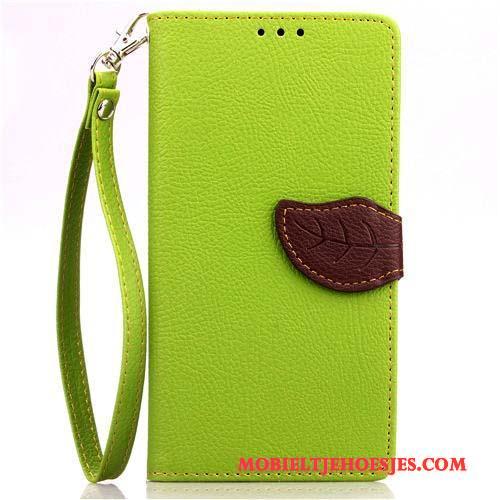 Huawei Ascend G7 Hoesje Bescherming Hoes Groen Mobiele Telefoon Siliconen Clamshell Leren Etui