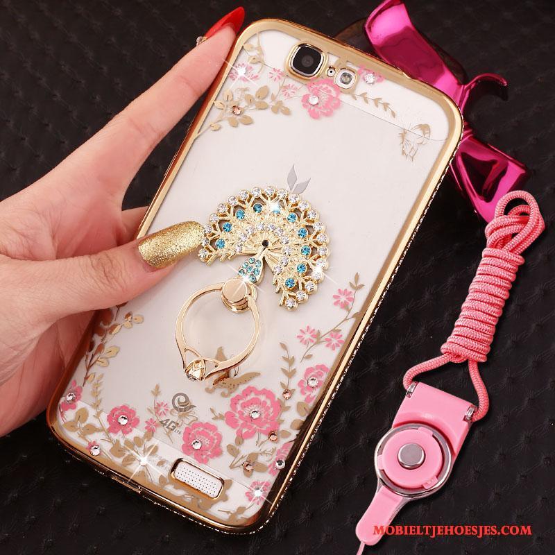 Huawei Ascend G7 Hoesje Telefoon Bescherming Zacht Goud Hanger Trend Siliconen