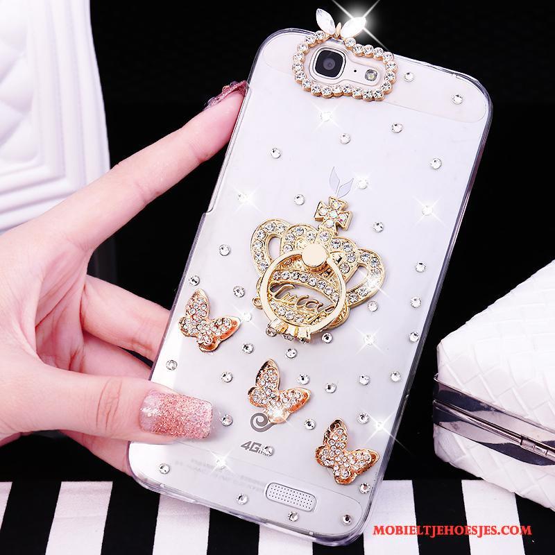 Huawei Ascend G7 Hoesje Telefoon Kleur Bescherming Luxe Met Strass