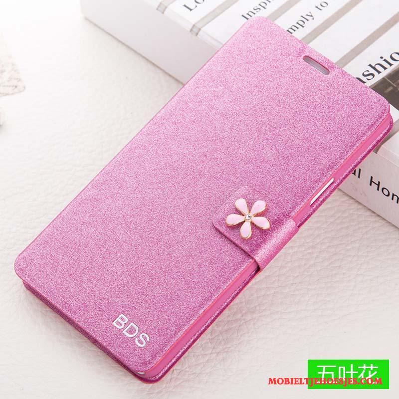 Huawei Ascend G7 Hoesje Telefoon Leren Etui Mobiele Telefoon Bescherming Rood Folio Anti-fall