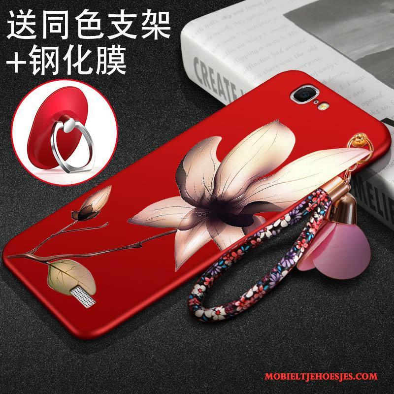 Huawei Ascend G7 Schrobben Siliconen Rood Hoes Zacht All Inclusive Hoesje