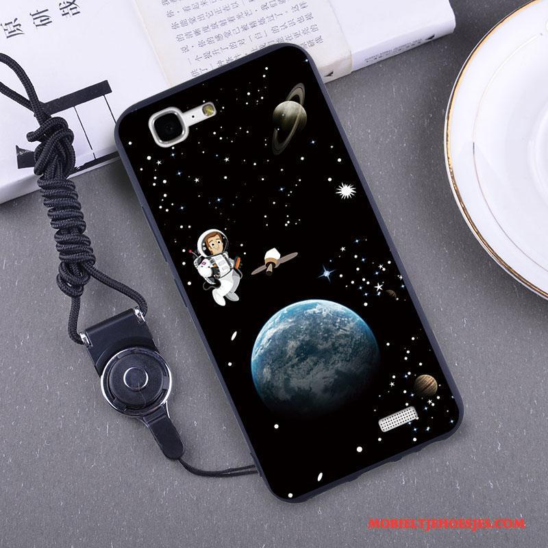 Huawei Ascend G7 Skärmskydd Hoesje Telefoon Mobiele Telefoon Hanger Roze Tempereren Siliconen