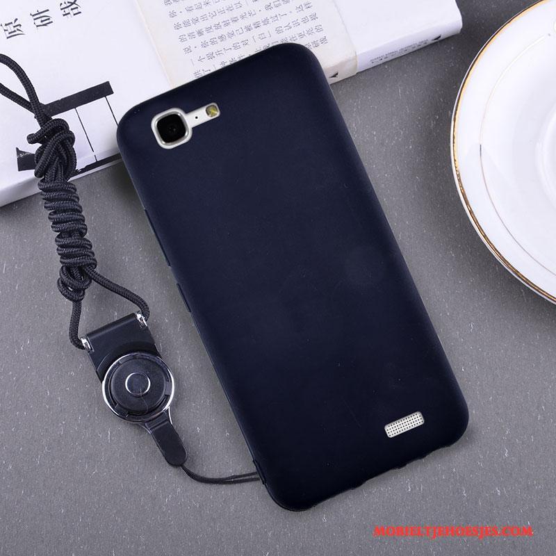 Huawei Ascend G7 Skärmskydd Hoesje Telefoon Mobiele Telefoon Hanger Roze Tempereren Siliconen