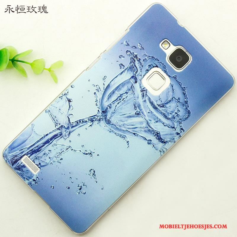 Huawei Ascend Mate 7 Anti-fall Vers Bescherming Hoesje Telefoon Scheppend Trend Blauw