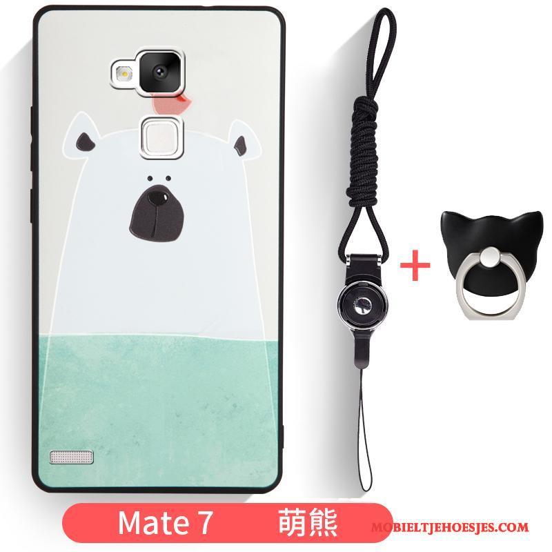 Huawei Ascend Mate 7 Bescherming Hoes Trend Hoesje Telefoon Hanger Siliconen All Inclusive