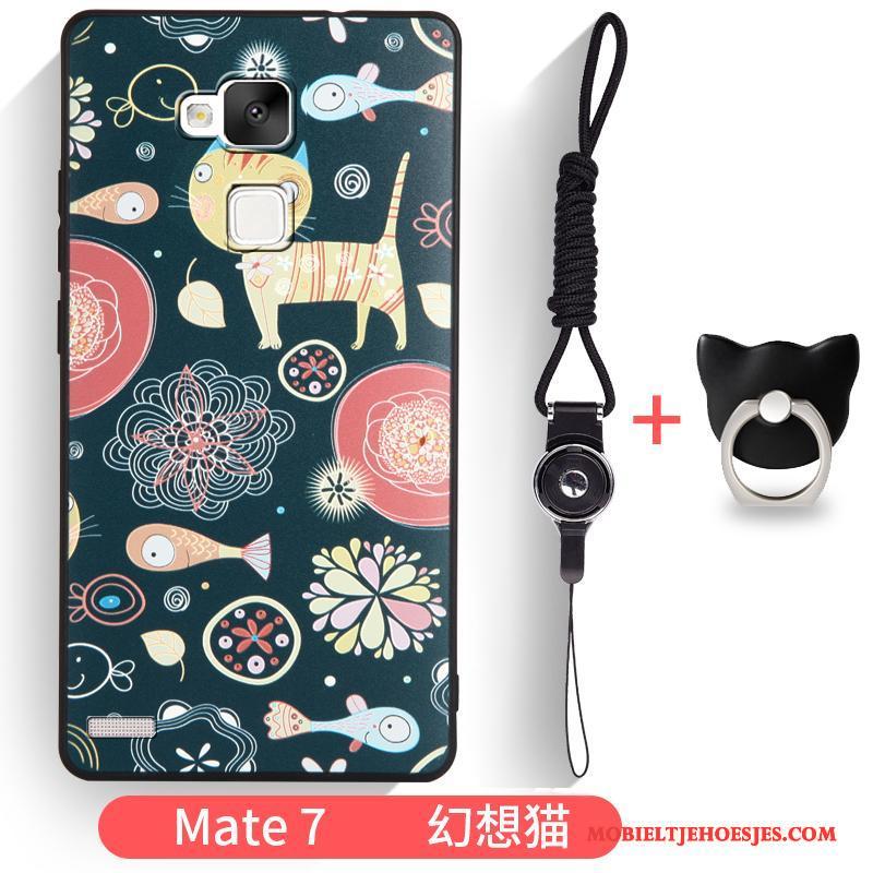 Huawei Ascend Mate 7 Bescherming Hoes Trend Hoesje Telefoon Hanger Siliconen All Inclusive