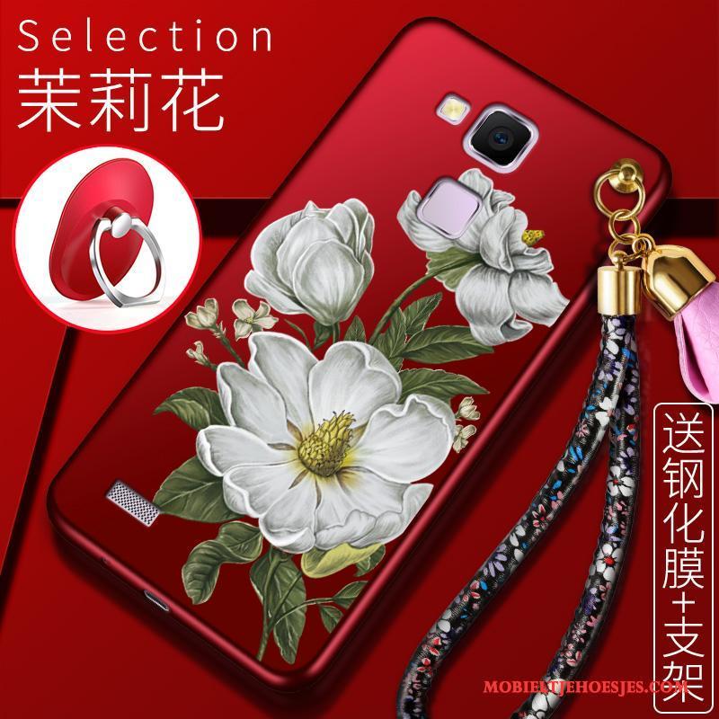 Huawei Ascend Mate 7 Bescherming Hoesje Zacht Zwart Telefoon Anti-fall Siliconen