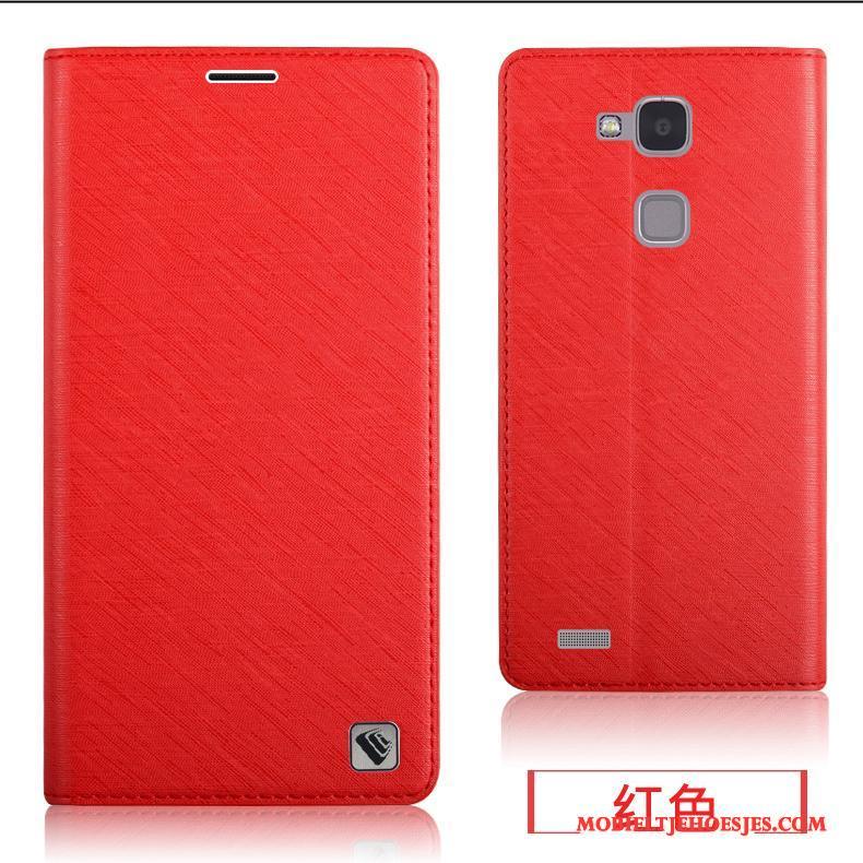 Huawei Ascend Mate 7 Leren Etui Bescherming Zacht Hoes Hoesje Telefoon Siliconen Blauw