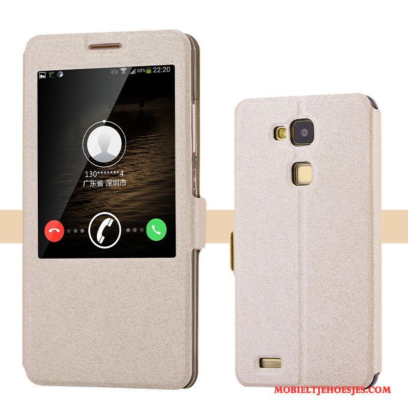 Huawei Ascend Mate 7 Lichtblauw Bescherming Clamshell Hoesje Telefoon Mobiele Telefoon Trend