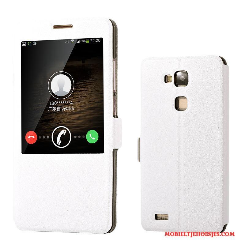 Huawei Ascend Mate 7 Lichtblauw Bescherming Clamshell Hoesje Telefoon Mobiele Telefoon Trend