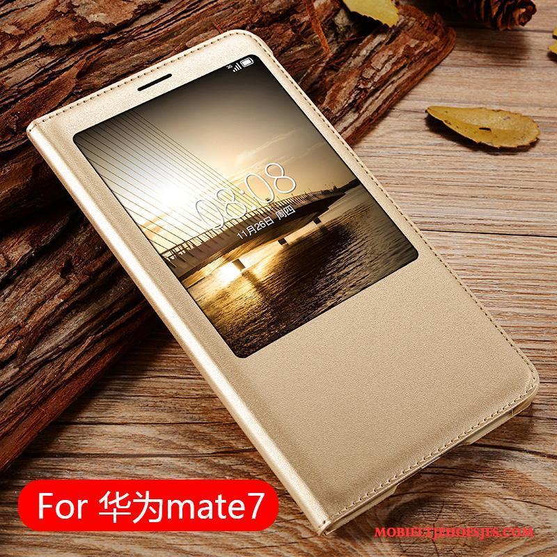 Huawei Ascend Mate 7 Mobiele Telefoon Hoes Hoesje Telefoon Trend Clamshell Bescherming Leren Etui