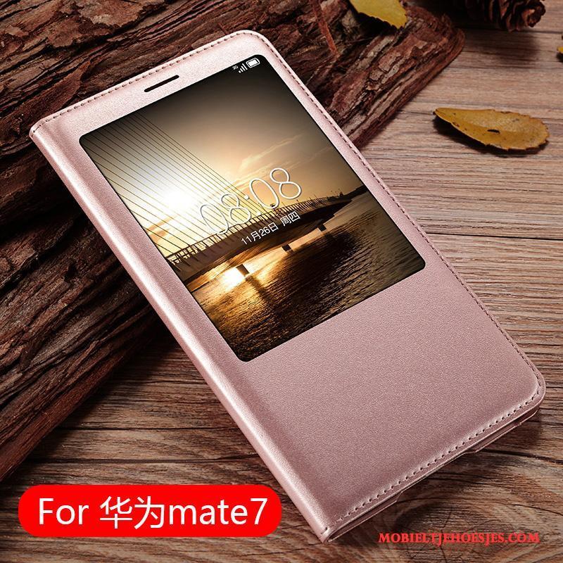 Huawei Ascend Mate 7 Mobiele Telefoon Hoes Hoesje Telefoon Trend Clamshell Bescherming Leren Etui