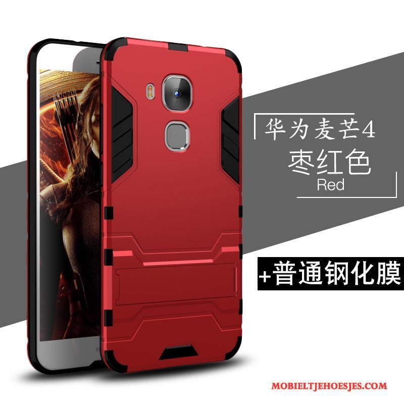 Huawei G7 Plus All Inclusive Hoes Siliconen Trend Goud Hoesje Telefoon Hard