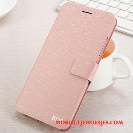 Huawei G7 Plus Anti-fall Hoes Rood Bescherming Leren Etui Hoesje Telefoon Folio