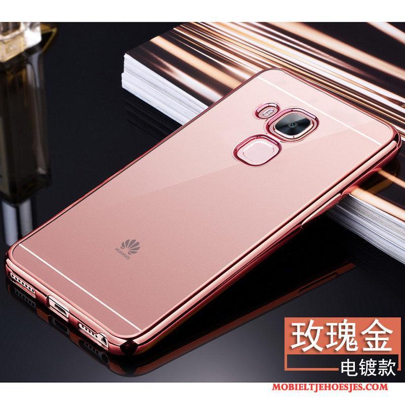 Huawei G7 Plus Bescherming Anti-fall Hoesje Telefoon Siliconen Goud Zacht Doorzichtig