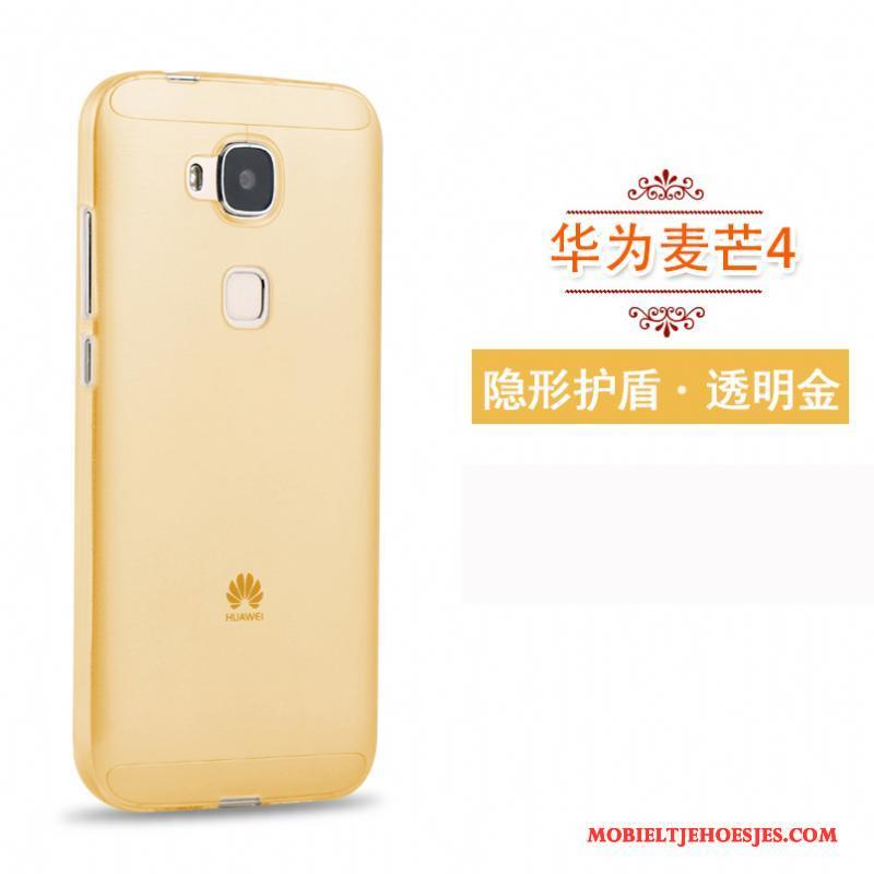 Huawei G7 Plus Dun Bescherming Zacht Hoge Doorzichtig Roze Hoesje Telefoon