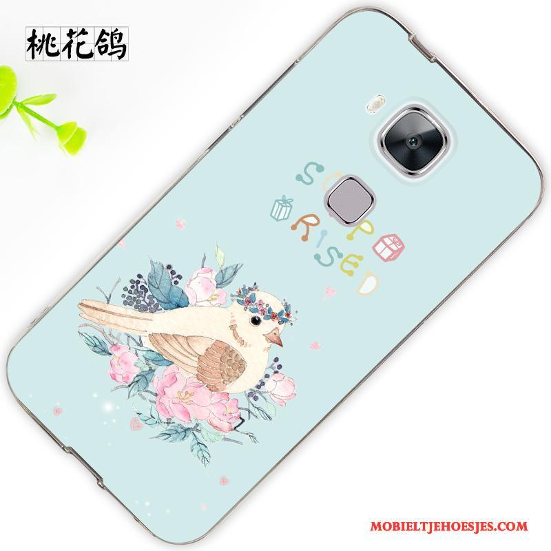 Huawei G7 Plus Hanger Hoesje Telefoon Anti-fall Bescherming Siliconen Trend Lichtblauw
