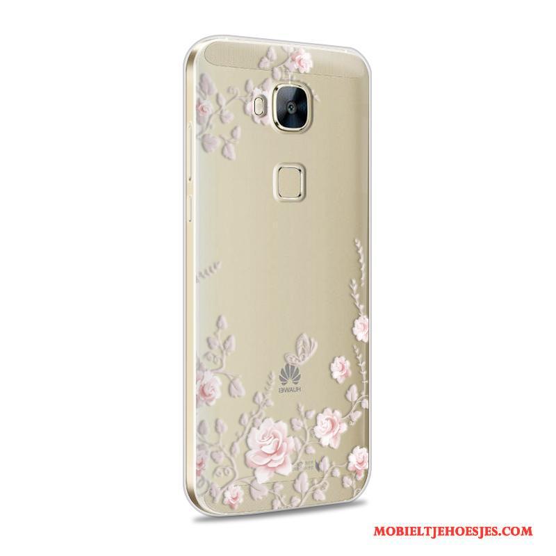 Huawei G7 Plus Hoes Bescherming Siliconen Zacht Mobiele Telefoon Hoesje Telefoon Roze