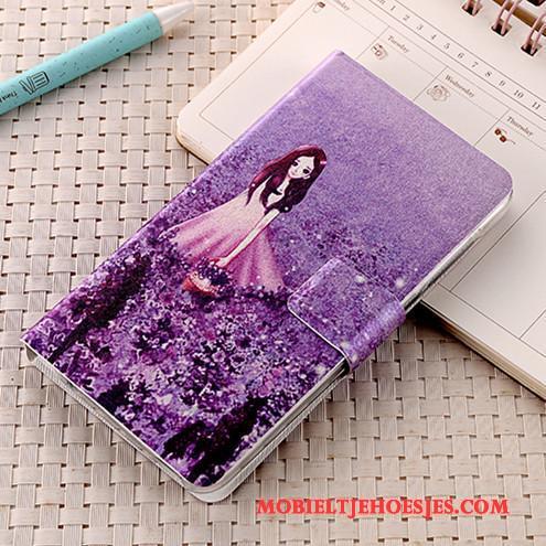 Huawei G7 Plus Hoesje All Inclusive Hoes Purper Bescherming Anti-fall Leren Etui Folio