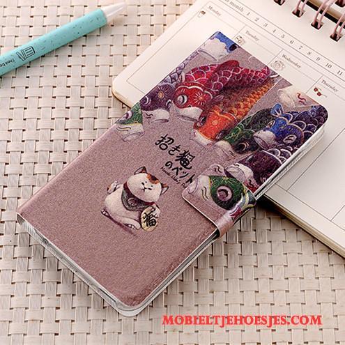 Huawei G7 Plus Hoesje All Inclusive Hoes Purper Bescherming Anti-fall Leren Etui Folio