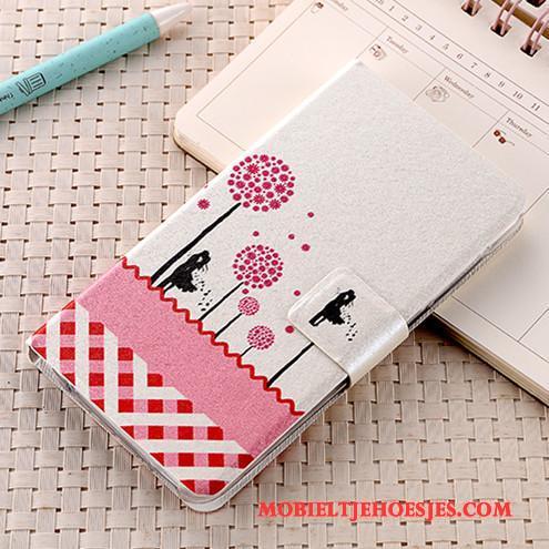 Huawei G7 Plus Hoesje All Inclusive Hoes Purper Bescherming Anti-fall Leren Etui Folio