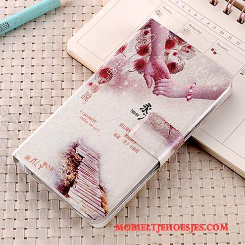 Huawei G7 Plus Hoesje All Inclusive Hoes Purper Bescherming Anti-fall Leren Etui Folio