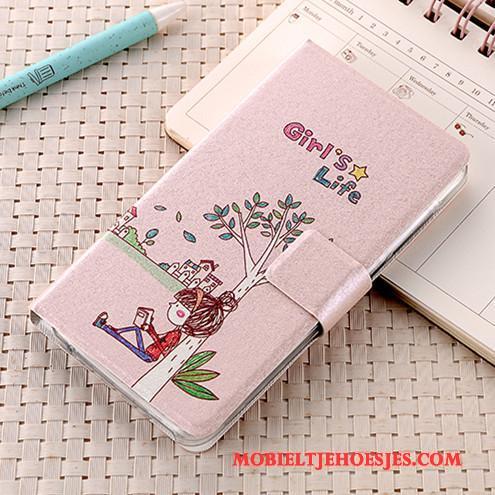 Huawei G7 Plus Hoesje All Inclusive Hoes Purper Bescherming Anti-fall Leren Etui Folio