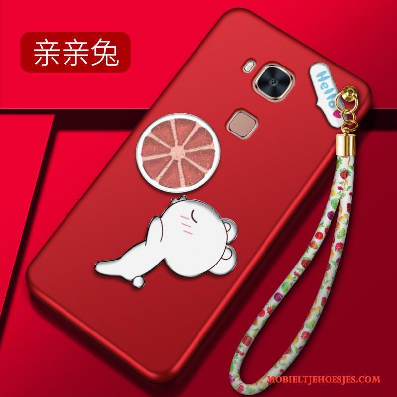 Huawei G7 Plus Hoesje Anti-fall Hanger Trend Hoes Donkergroen All Inclusive Bescherming