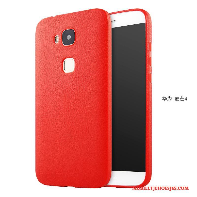 Huawei G7 Plus Hoesje Rood Telefoon Zacht Siliconen Anti-fall All Inclusive