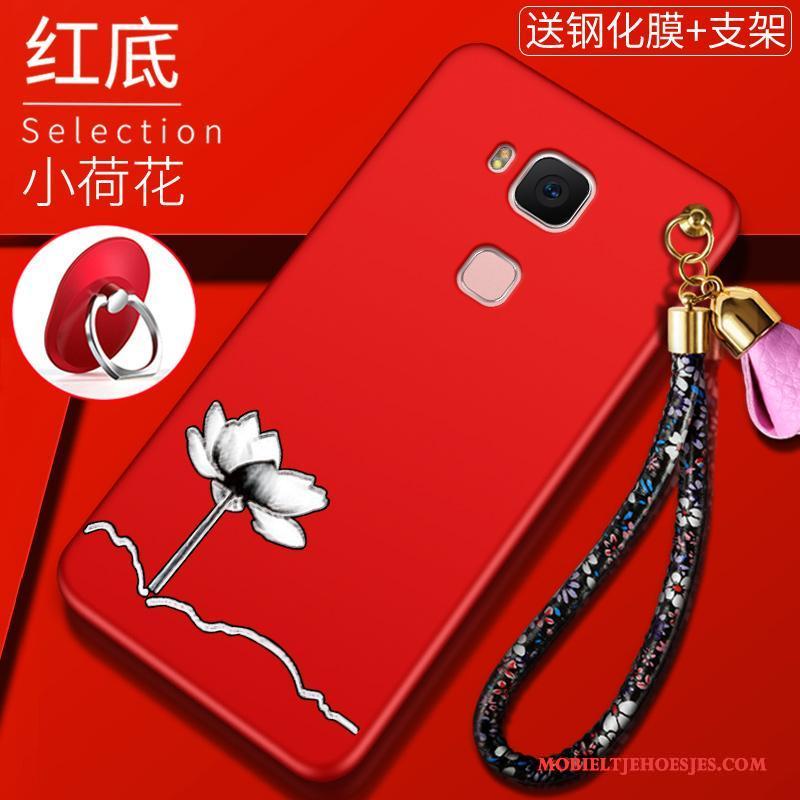 Huawei G7 Plus Hoesje Schrobben Bescherming Zwart Rood Anti-fall Dun