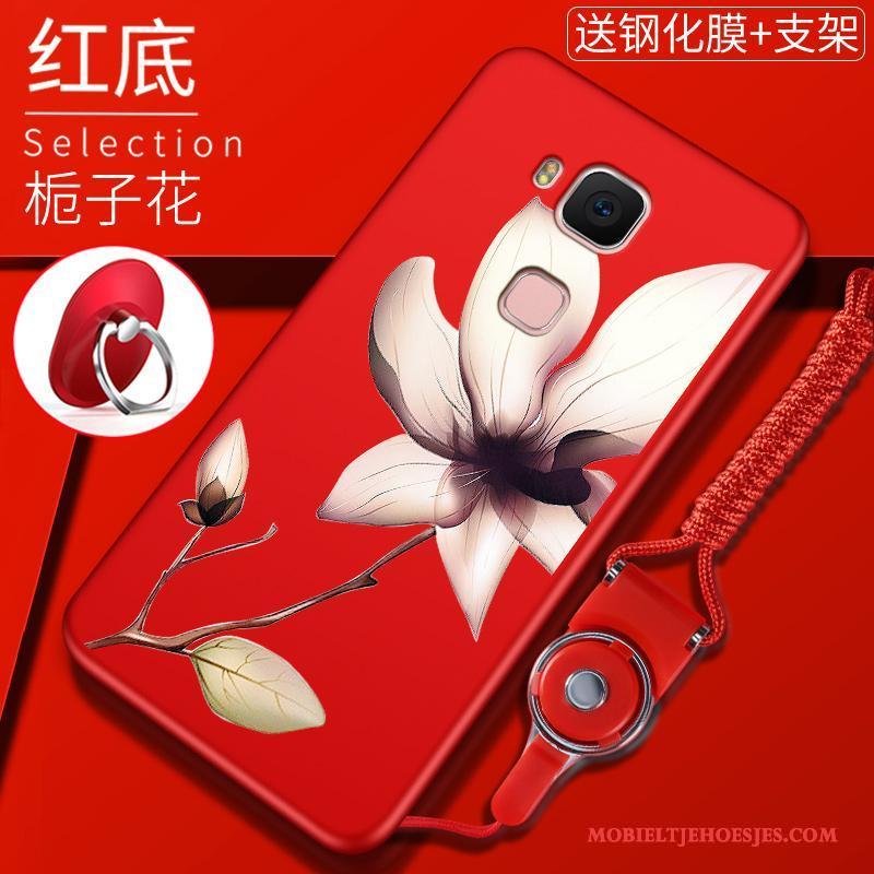 Huawei G7 Plus Hoesje Schrobben Bescherming Zwart Rood Anti-fall Dun