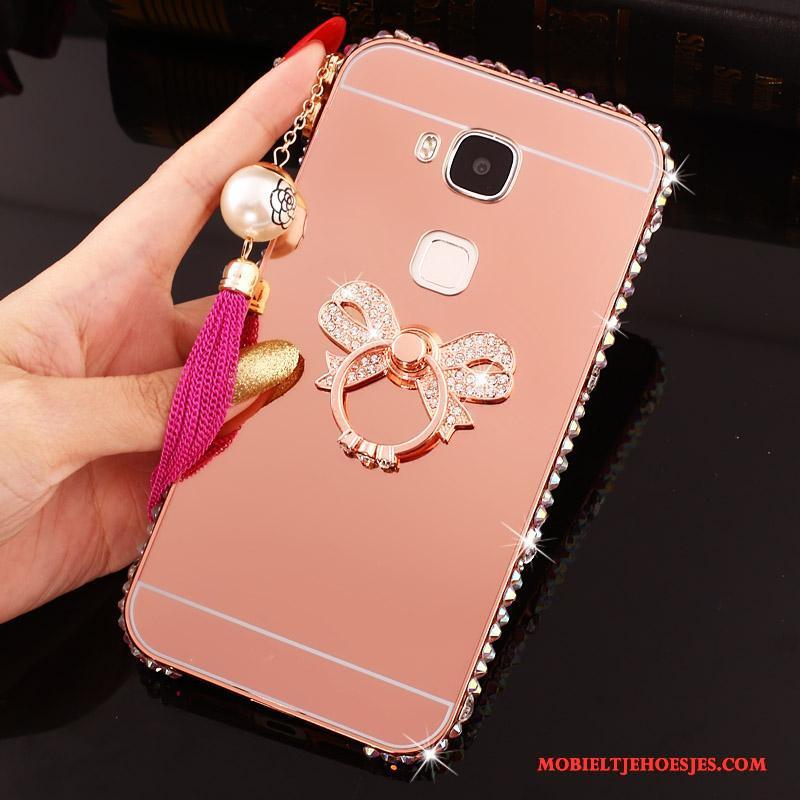 Huawei G7 Plus Hoesje Telefoon Anti-fall Zilver Bescherming Ring Persoonlijk Metaal