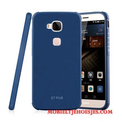 Huawei G7 Plus Hoesje Telefoon Bescherming Blauw All Inclusive Anti-fall Zacht Schrobben